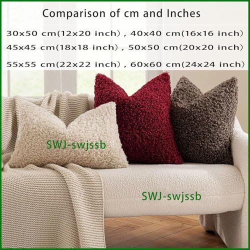 Housses de coussin en polaire douce rouge de qualité supérieure