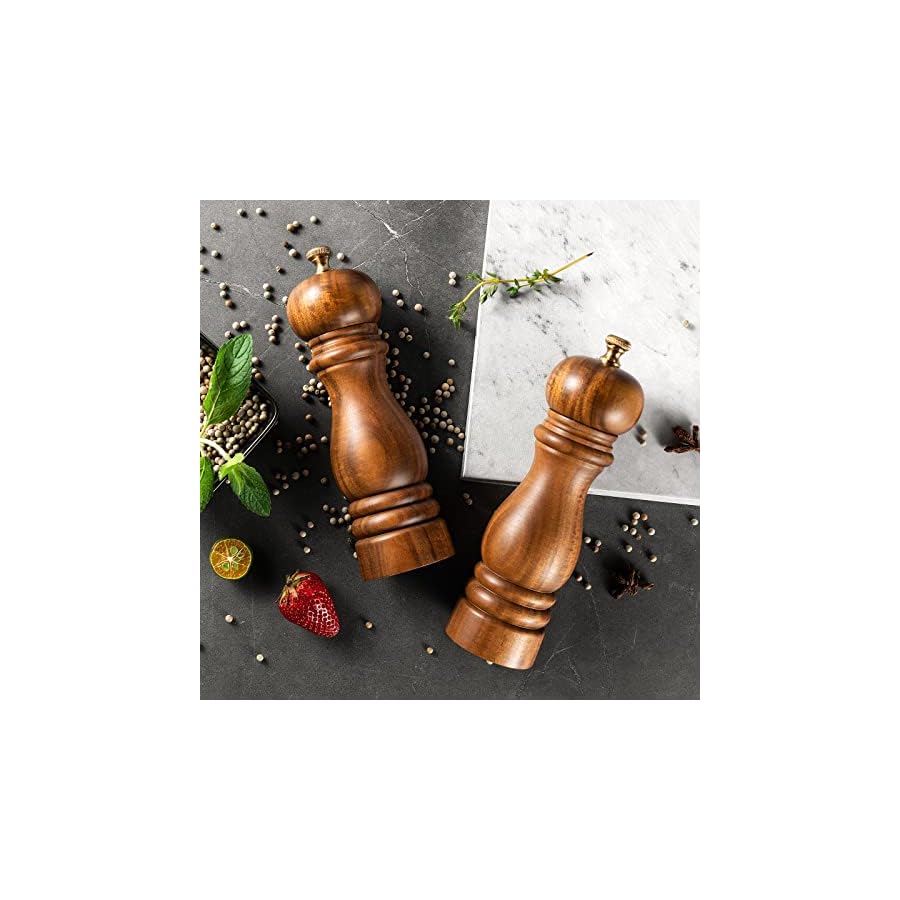 Knife-Block-with-Kitchen-Knives-Set-Chopping-Board-Salt-Pepper-Grinder-Set-17-Pcs-Ultra-Sharp-Stainless-Steel-Knife-for-Kitchen-Home-Essentials-Chef-Knife-Set-and-Steak-Knives-Set-of-6 Knife Block with Kitchen Knives Set Wood Utensil Salt Pepper Grinder Set 20 Pcs Ultra Sharp Stainless Steel Knife for Kitchen Home Essentials Chef Knife Set and Steak Knives Set of 6