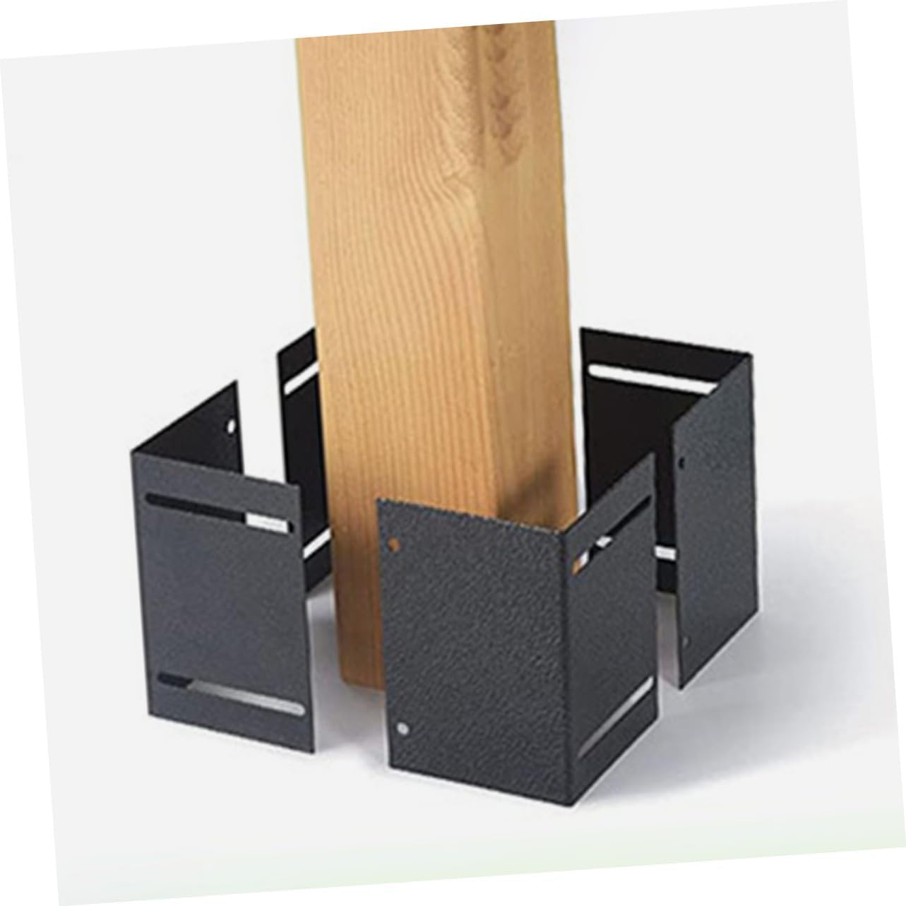 Vaguelly 2sets Railing Post Protector Base for Deck and Mailbox Posts and Easy to Install for