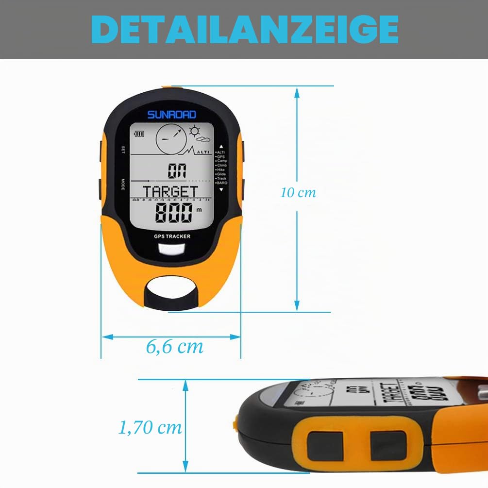 Digital Höhenmesser Tragbarer Kompass mit Wettervorhersage Multifunktions Höhenmesserbarometer für Wandern, Camping, Wohnwagen und Outdoor-Aktivitäten