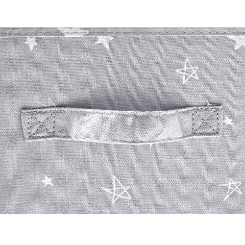 Panier rangement iDesign caisse moyenne pliable en coton polyester gris - 5