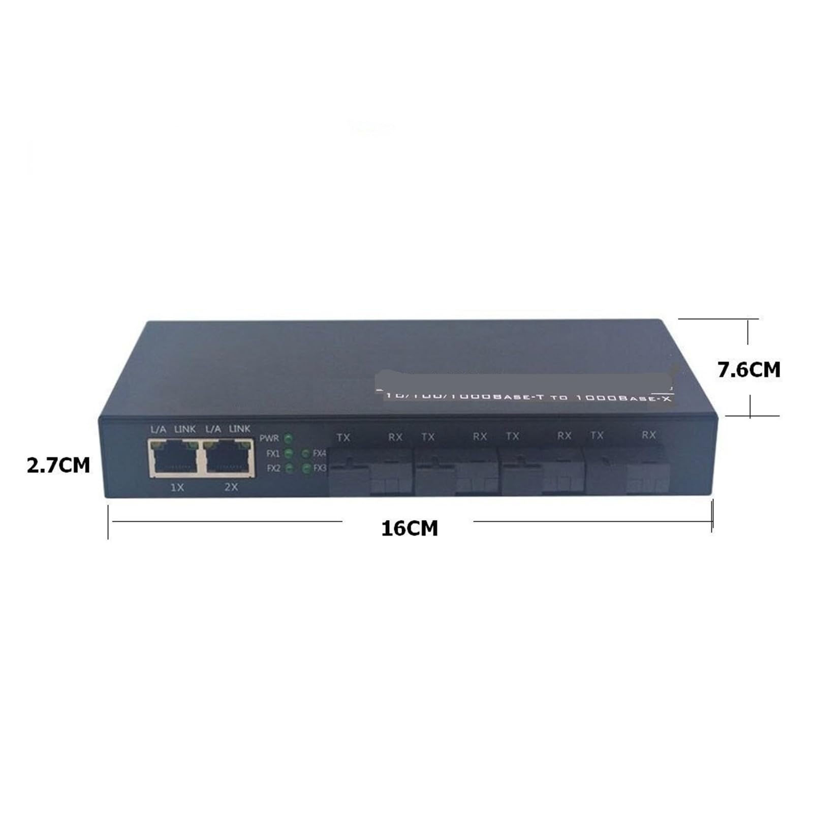 Convertisseur de média fibre optique 1000M, émetteur-récepteur fibre optique Gigabit 4 SC vers 3 RJ45, ports 2A+2B, 1310 nm/1550 nm(2pcs 4G3E power)
