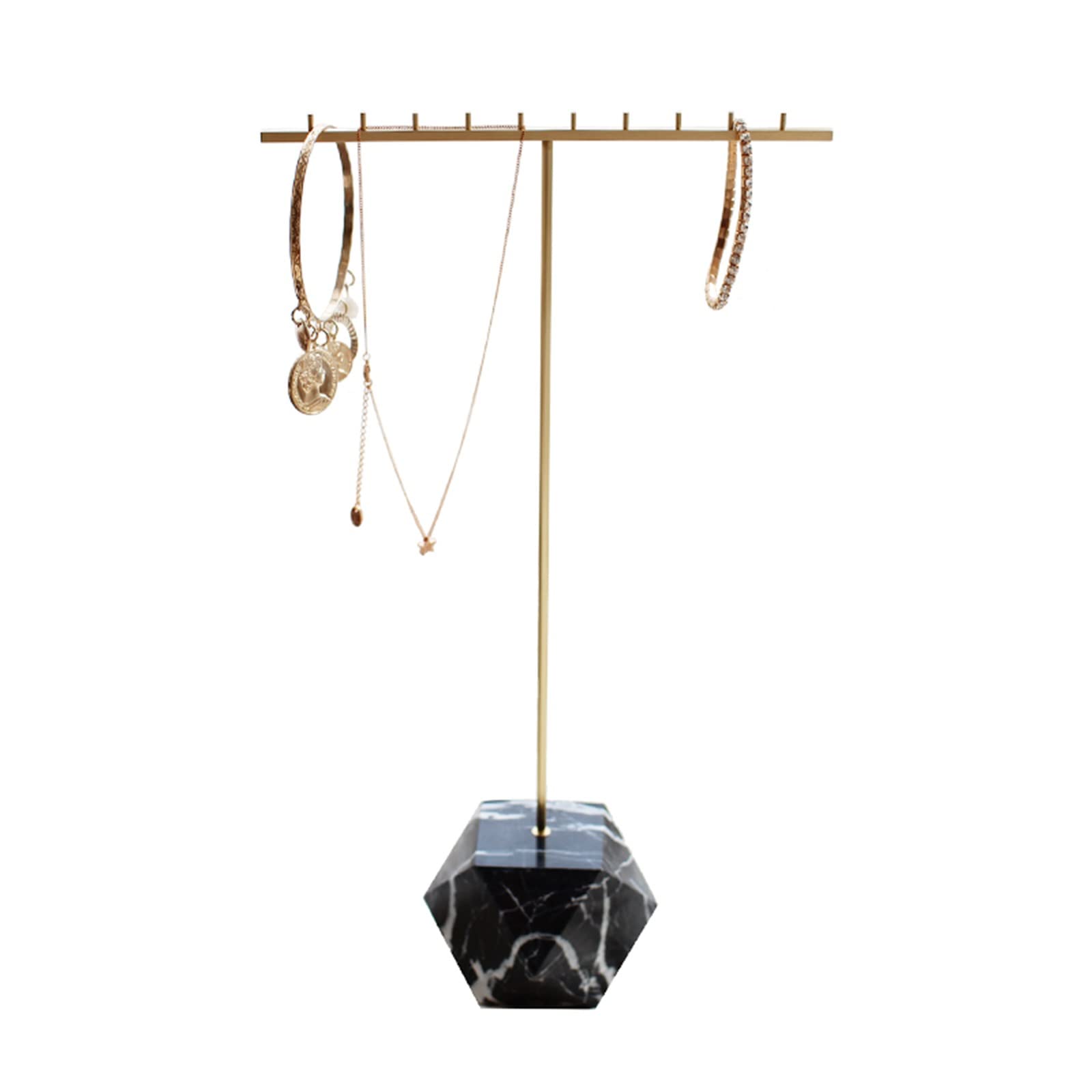 GAROEN Jewelry Display Stand Jewelry Organizer Stand Necklace Holder Jewelry Storage Holder Stand Long Necklaces Pendant Bracelets Display Case for