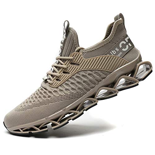 Image of Vooncosir Men's Fashion Sneakers Breathable Mesh Running Shoes Blade Non Slip Soft Sole Casual Athletic Walking Shoes