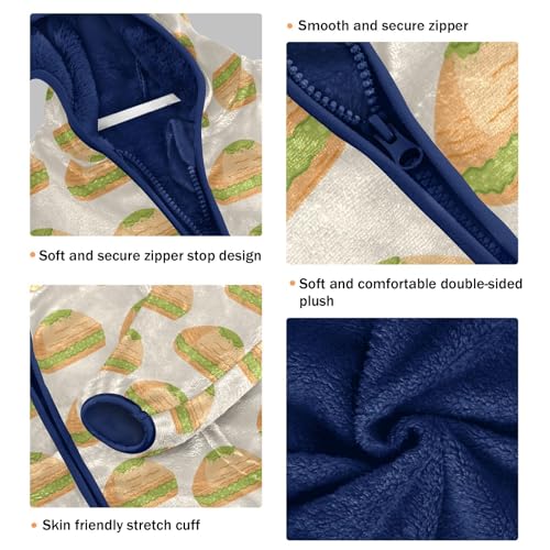 Pistachio Baklava Girls Fleece Jacket Girls Fall Jacket Girls Zip Up Hoodie Girls Sherpa Jacket 2-10T3