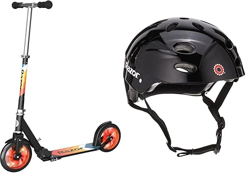 Razor Patinete A5 Lux Kick  Ruedas grandes de 8 pulgadas, manubrio plegable, ajustable, ligero, para ciclistas de hasta 220 libras