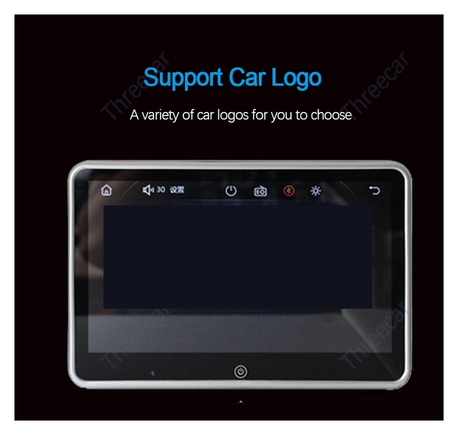 Lettore DVD portatile per lettori video per poggia Monitor for poggiatesta for auto ultrasottile da 10 pollici Lettore MP5 Link Schermo video FM HD 1080P con lettore multimediale USB / SD con schermo