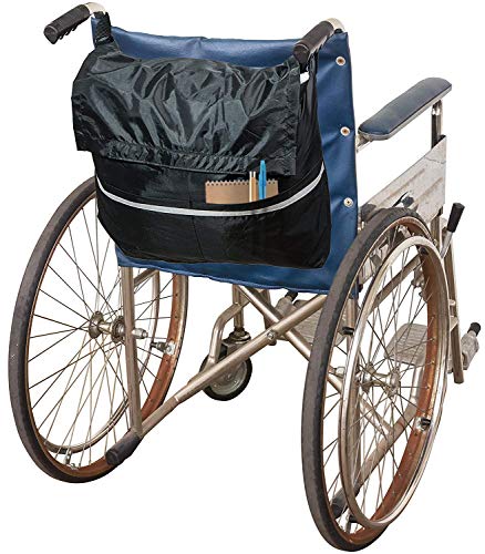 Wheelchair Bag for Back of Chair - Accessory Carry Pouch for Storage of Personal Accessories and Essential Items - Lightweight and Large Expanding Design for Wheel Chair Travel Back - Thumbnail 6