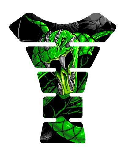 Venom Green Snake Skull Motorcycle Sportbike Gas Tank pad Protector Guard Decal Sticker