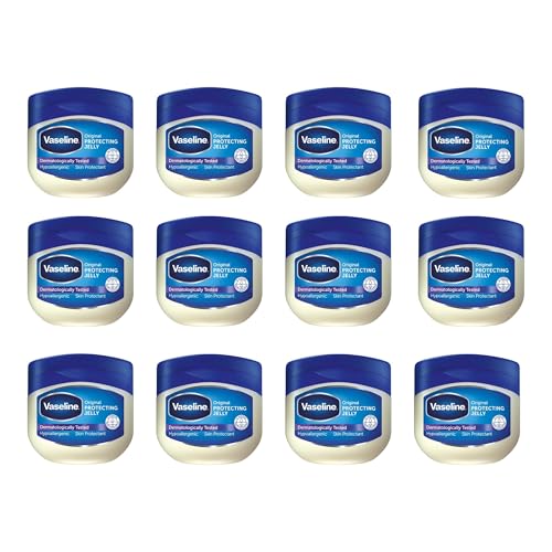 Vaseline Protección original de la piel, cuidado de la piel para pieles agrietadas, secas y eccemas, 12 x 50 ml
