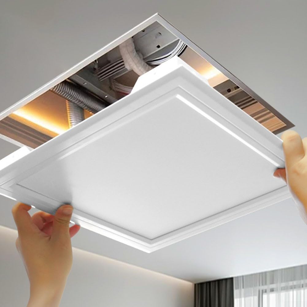 Panel de Inspección, Blanco Puerta Desmontable Bisagra Para Techos de Pared Para Acceso Cubierta Tubería Techo Aire Acondicionado R (400x400mm)