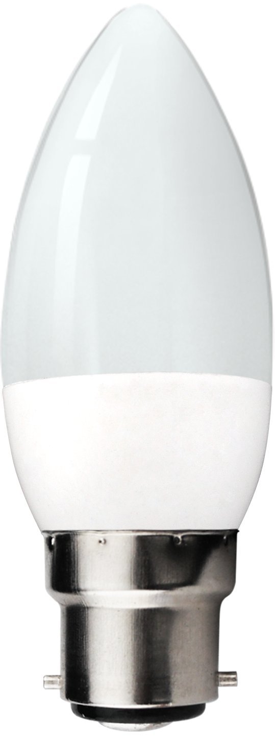 Status 2.5w = 25w = 250 lumens LED - Candle - B22 - PA - Pearl - Warm White - 1 pk Box - in White CDU