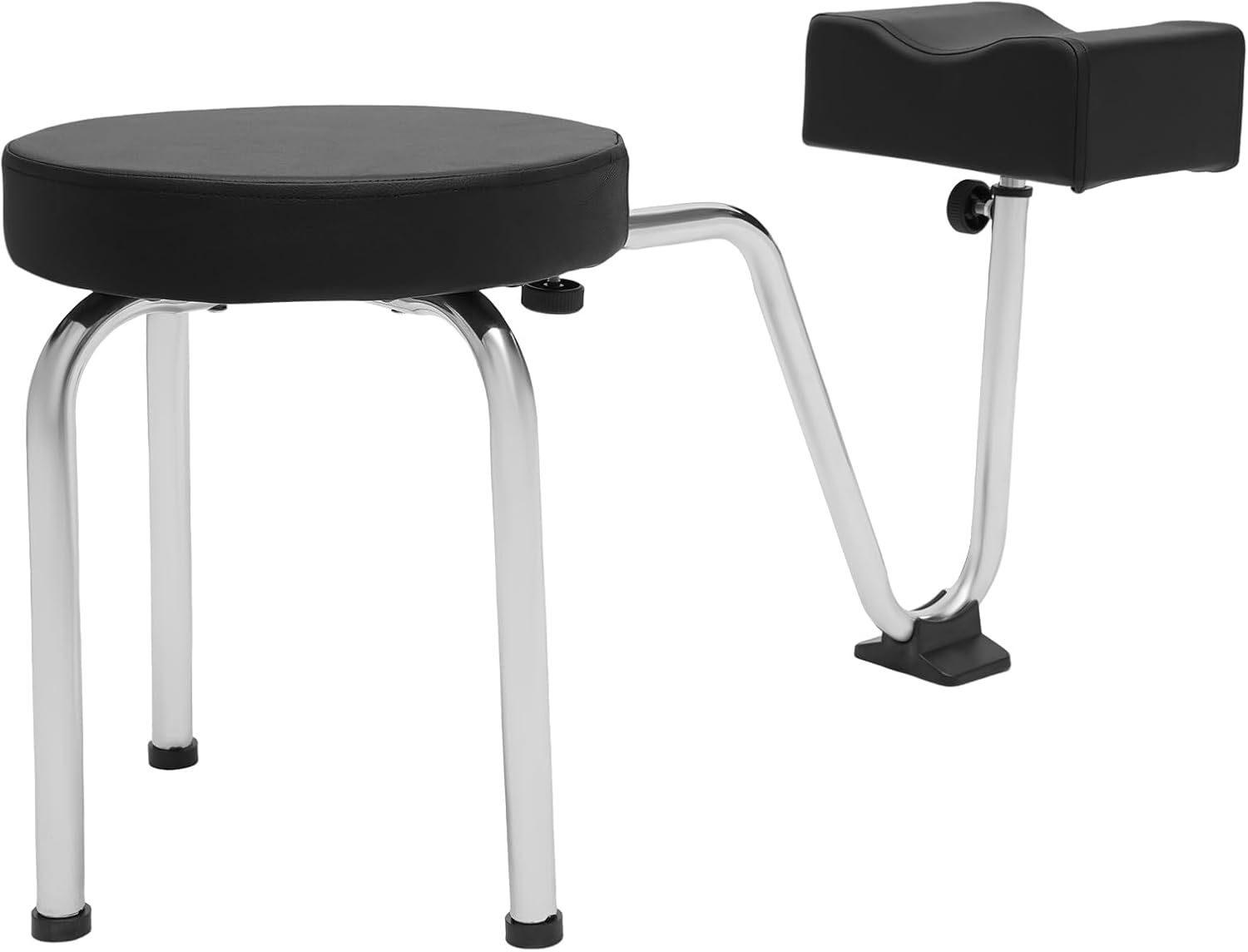 Pedicure Foot Rest Stool Chair, Adjustable Leg Rest PVC Pad Pedicure Foot Rest Stand for Nail Tech Spa Beauty Salon Studio Equipment Supplies (Black)