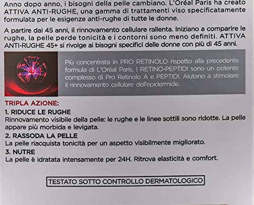 Miniatura 5 de L'OREAL Activo Antiarrugas + 45Y.O. 50 Ml Cuidado De La Cara