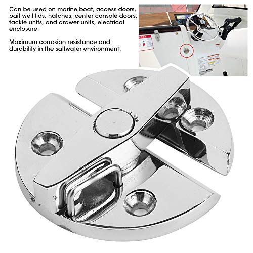 Qiilu Turn Button Catch Latch, Turn Button Catch Rotate Latch Lock for Boat Door Cabinet Hatchway Marine Hardware Accessories - Image 3