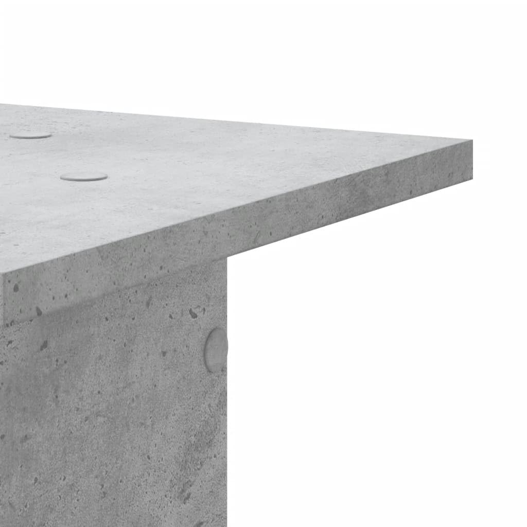 Supporto per altoparlanti, 2 pezzi, grigio cemento, in legno, 30 x 30 x 40 cm, base per home theater, soggiorno, studio, con superficie stabile e saccoppiamento antivibrazione