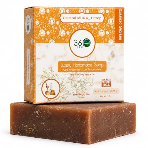 Image of 360Feel Handmade Castile Soap - Oatmeal Milk & Honey, 5 oz