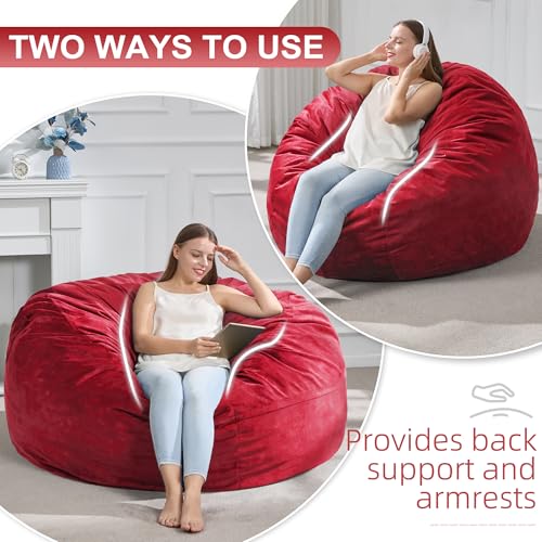 Image of Hobestluk Adults Bean Bag Chair 4FT Big BeanBag Chair Extra Large Oversized