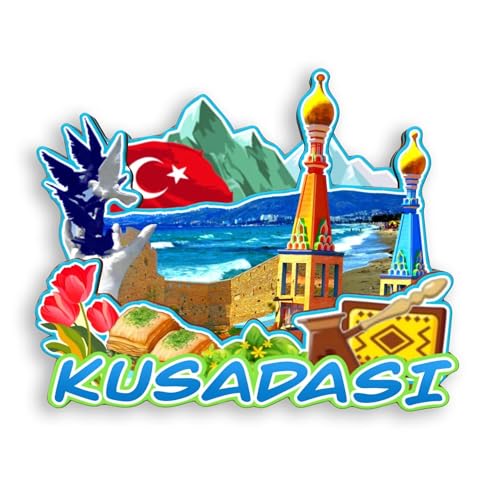 Imán de refrigerador Kusadasi Turquía decoración de hogar miniatura 1