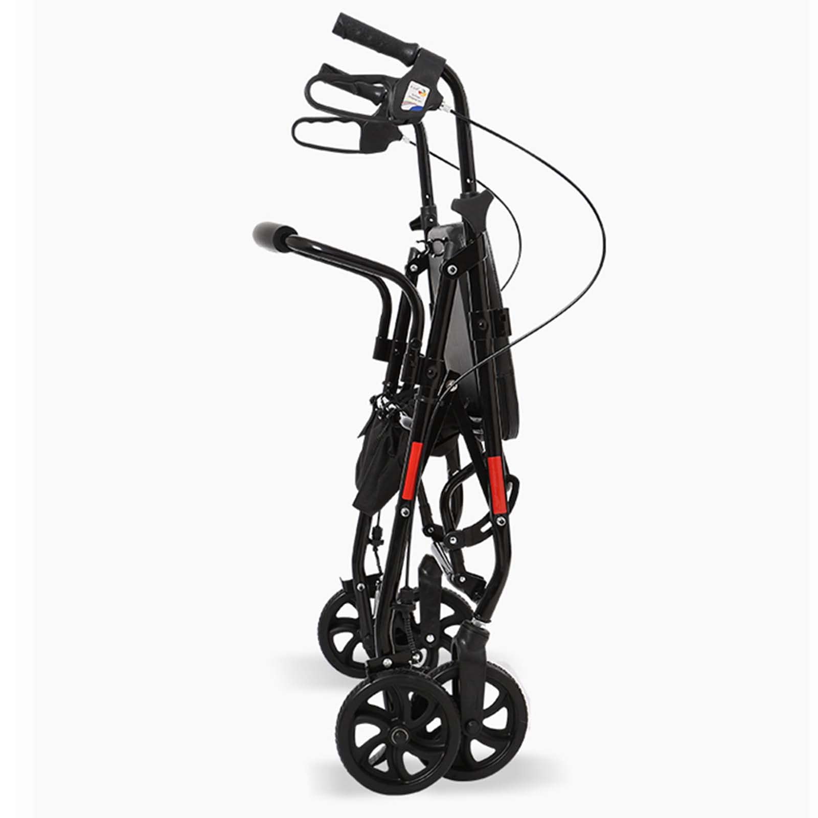 Rollator Walker z siedziskiem, kółka 19,8 cm, dla seniorów, regulowany uchwyt, nośność do 99 kg.