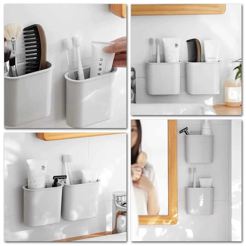 Portaspazzolino Elettrico In Alluminio A Parete - Mensola Con Doppia Fessura, Adesivo Senza Fori, Con Fori Di Scarico, Per Bagno E Cucina