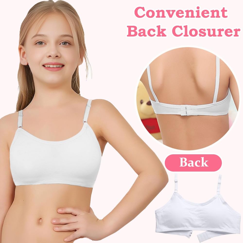 Nastoletnie dziewczęce biustonosze treningowe bezprzewodowa lekka wyściełana bielizna sportowa kamizelka wiązana na szyi Bralettes z regulowanym paskiem dla dzieci w wieku 10-16 lat
