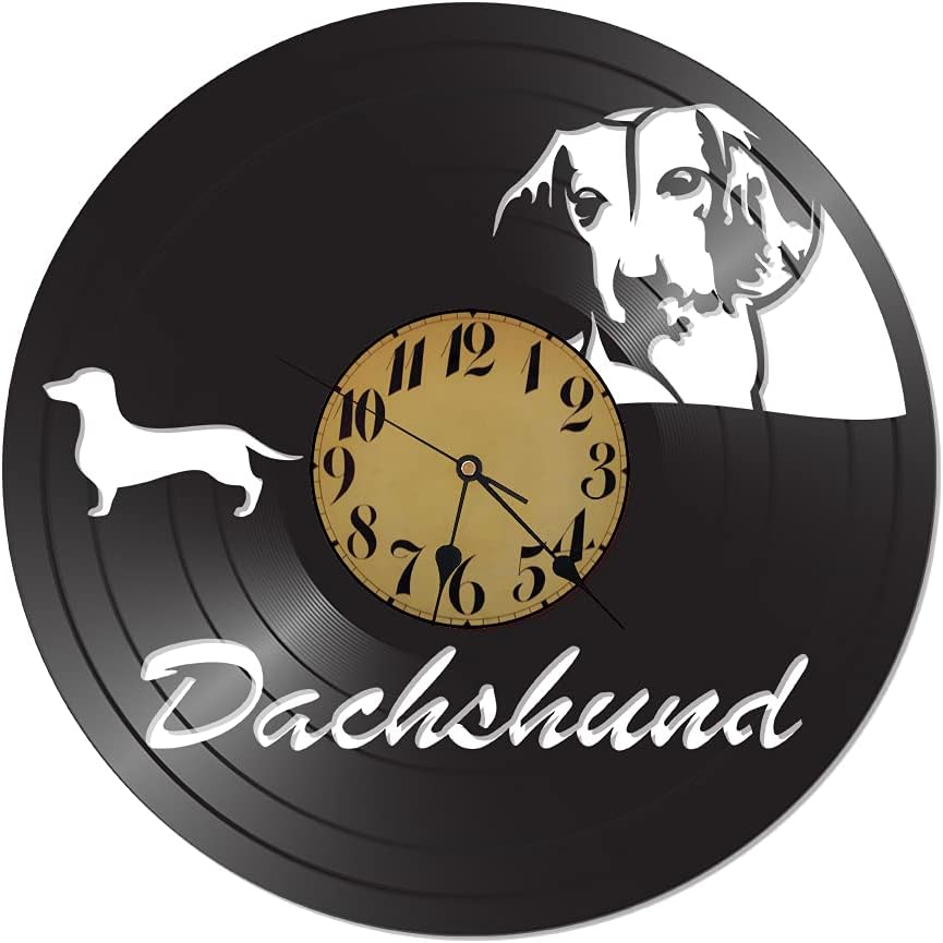 Dachshund Vinyl Record Clock