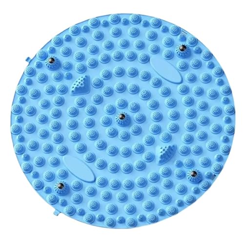 Alfombrilla de masaje de pies para yoga, acupresión, relajación, caminar, pies, almohadilla de piedra, alfombrilla de masaje de fatiga (azul, 55 cm)