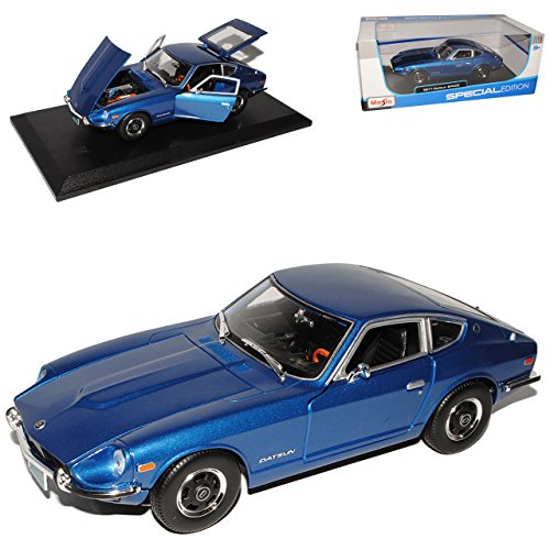 Datsun Nisan 240Z Fairlady Z Coupe Blau 1969-1978 1/18 Modell Auto Cover