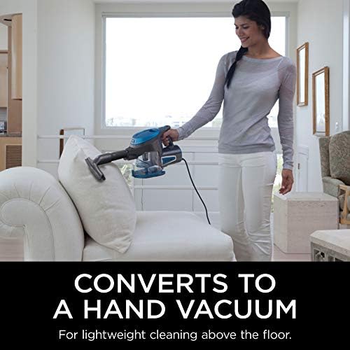 Shark Rocket Ultra-Lightweight Corded Stick Vacuum, Converts to Handheld, Swivel Steering, Nonstop Performance, for All Floor Types, Under 9 lbs, Easy-Empty Dust Cup, Blue (HV300C) - 2
