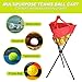 MAVGZUL Pro Foldable Tennis Ball Hoppers Holds 100 Tennis Balls, Portable Tennis Balls Basket with Portable Pickleball Picker Upper for Picking and Storage Training Tool for Ball