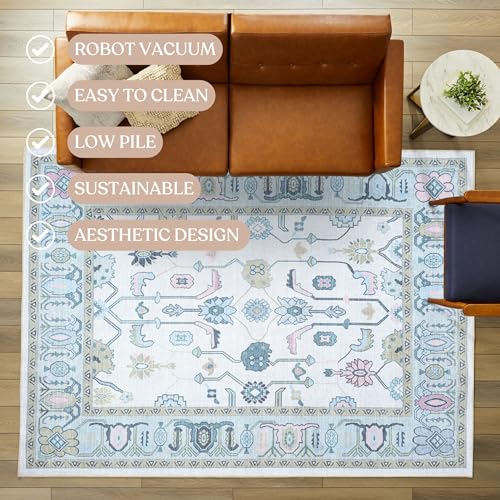Tapete Fame Living Cream Green Oushak 7'6"x9'11" miniatura 3