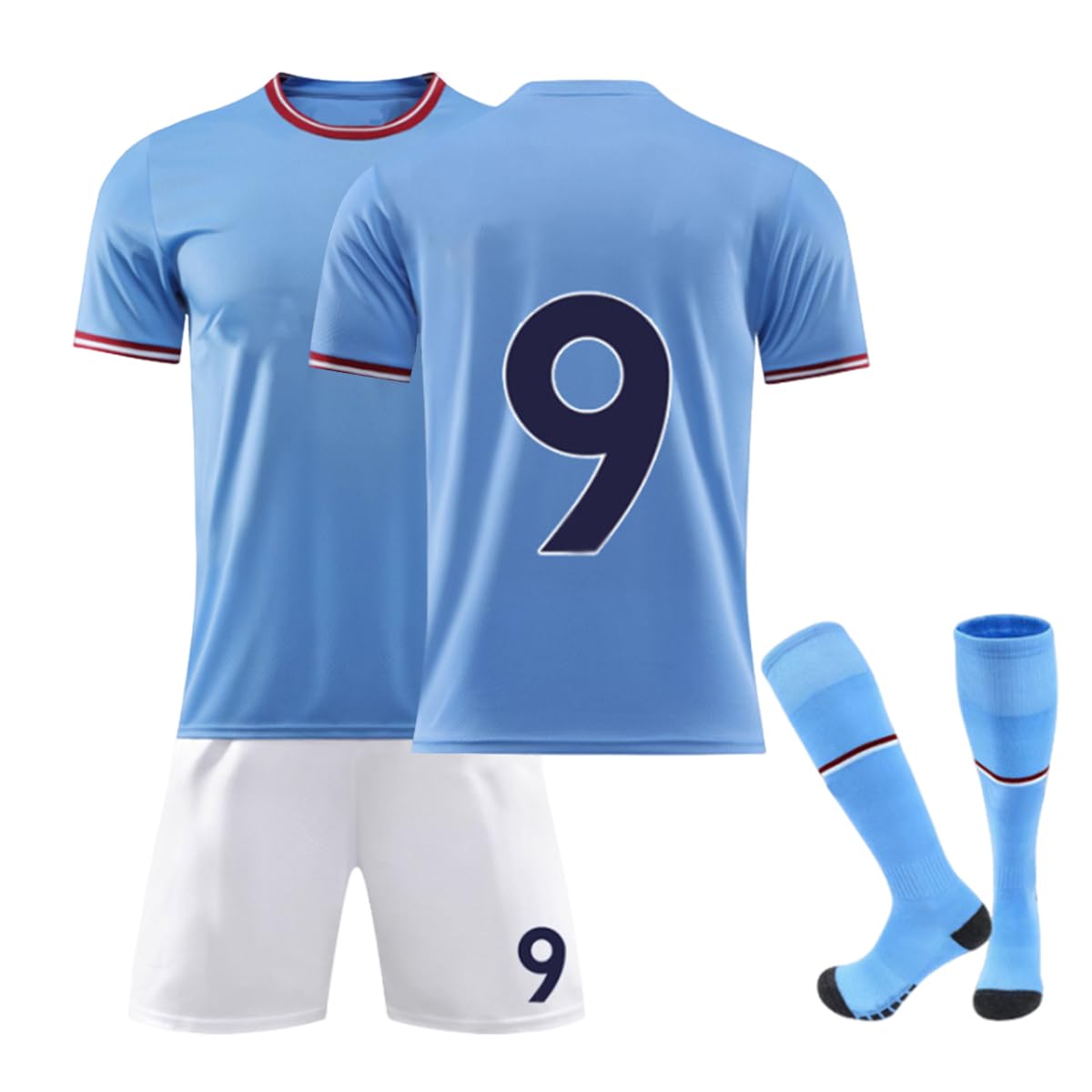 Jcoscloing Conjunto de Camiseta de Fútbol para Niños, Conjunto de Camiseta de Fútbol, 23 Jersey de Fútbol de Temporada en Casa,Camiseta de Fútbol Pantalones Cortos y Calcetines, Camiseta de Fútbol Número 9
