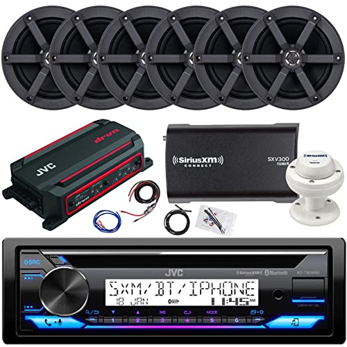 Radio JVC con pantalla y Bluetooth kit marine miniatura 1