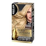 Syoss Oleo Intense Tono 9.10 Rubio Luminoso, Tinte para Pelo Mujer, Coloración Permanente sin Amoníaco, Cobertura Profesional de Canas con Resultados de Peluquería