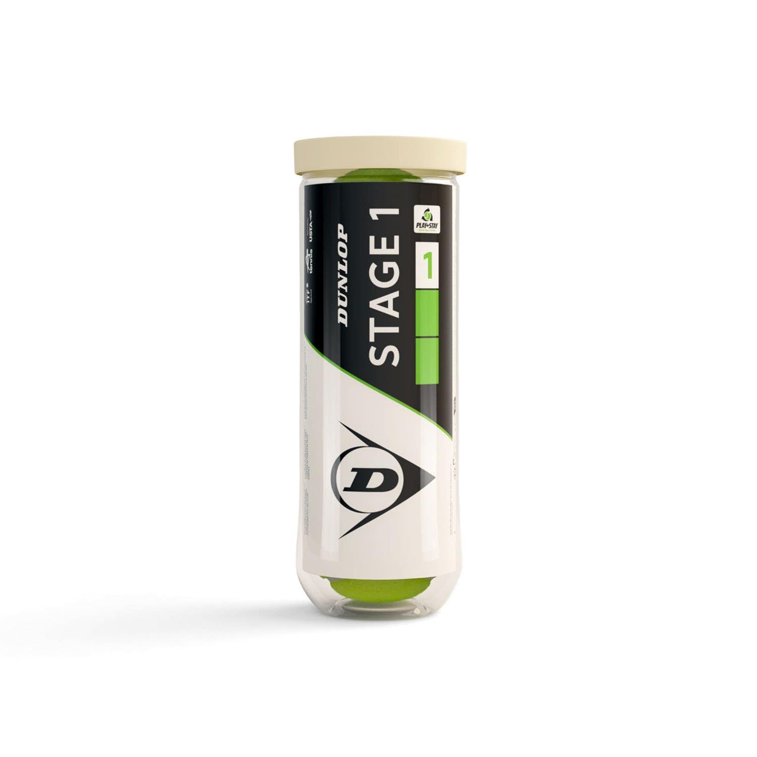 Dunlop Pelota de Tenis Stage 1 Verde 3 Unidades para Niños Principiantes
