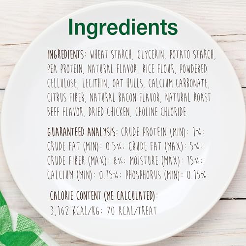 Image of Nylabone Healthy Edibles Dog Treats, Bacon Flavor, X-Small, 2 Count | Natural dog chews, made in USA, highly digestible, vet recommended, long lasting chews for small dogs up to 15 lbs