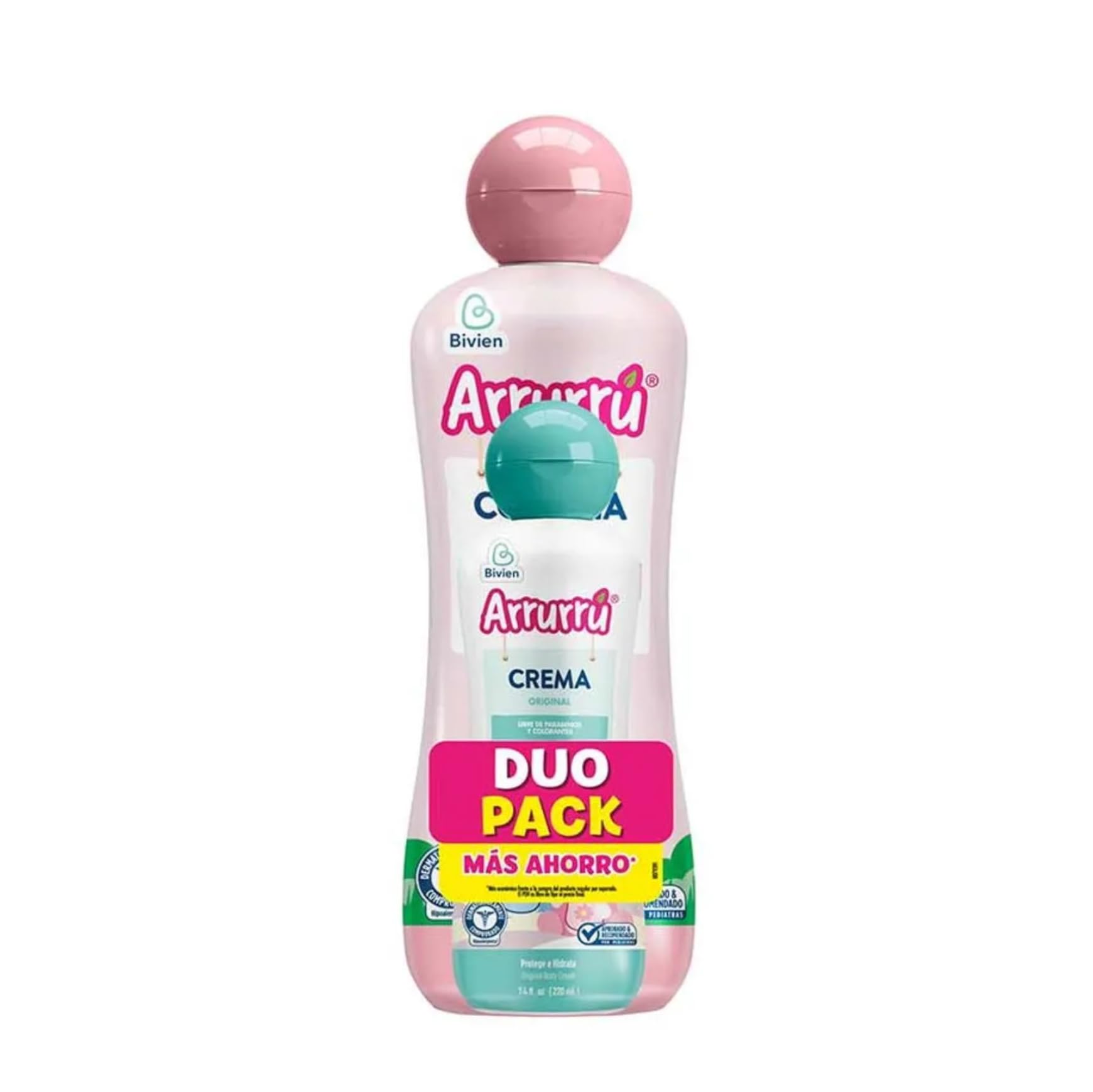 Dúo Pack Arrurru Rosado 400 ml (13.52 fl.oz) + Crema Orginal 220 ml (7.43 fl.oz)