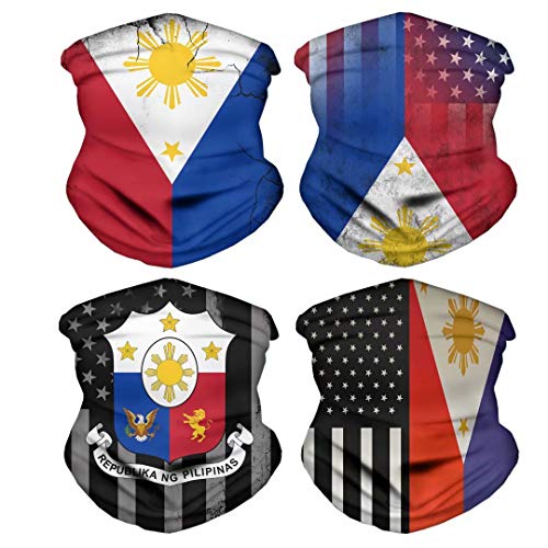 Image of 4Pcs Magic Headwear Neck Gaiter Tube Scarf Headbands Bandana Balaclava for Outdoor Running Cycling Skating Work Out
