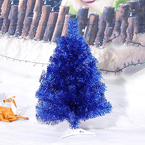 KKLT 90cm Mini Weihnachtsbaum Für Den Schreibtisch - Roter Tannenbaum Mit Deko & Ständer