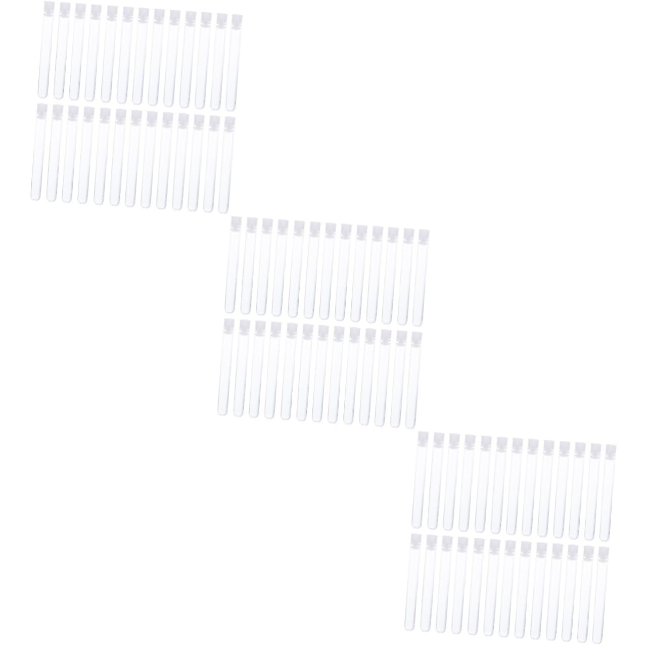 300pcs Plastic Test Tubes Stoppers Science Tubes for Experiments Boys and Girls Teaching Party Decorations Compact Lightweight for Easy Carrying