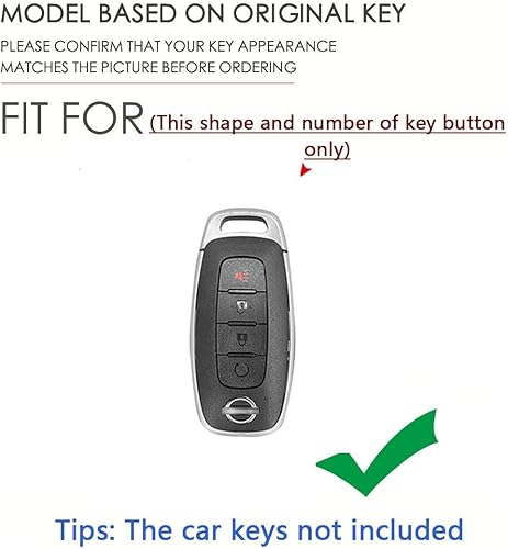 Miniatura 8 de SANRILY Funda suave para llavero de 4 botones con borde plateado para Nissan Ariya 8 Gen th New Teana Accessories sin llave TPU con llavero de cuero