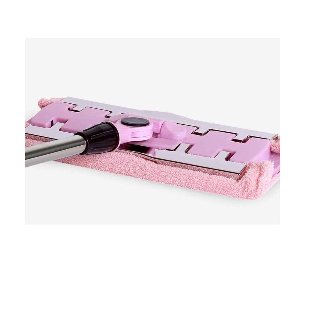 Fregona giratoria Fregona Profesional de Base Plana, Estructura de Aluminio giratoria de 360 Grados, Mango Resistente de Acero Inoxidable y 2 Almohadillas de Microfibra.