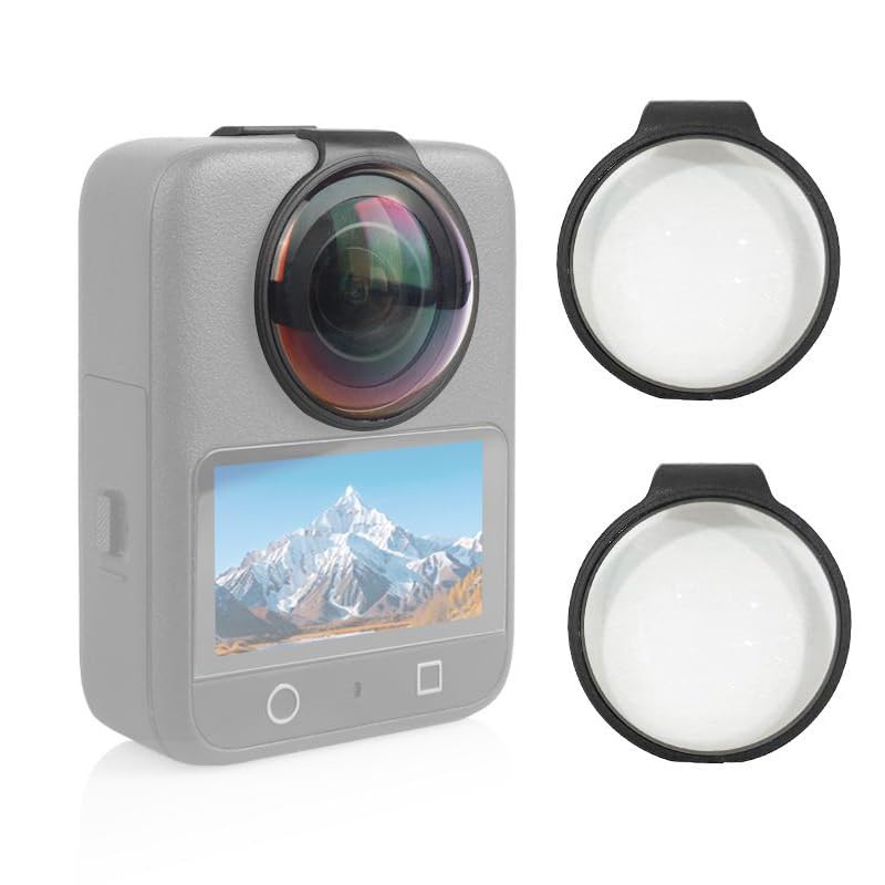 PULUZ Tempered Glass Lens Protector for DJI Osmo 360, Optical Clear Camera Lens Guard Cover, Anti-Scratch Dustproof Protective Accessory