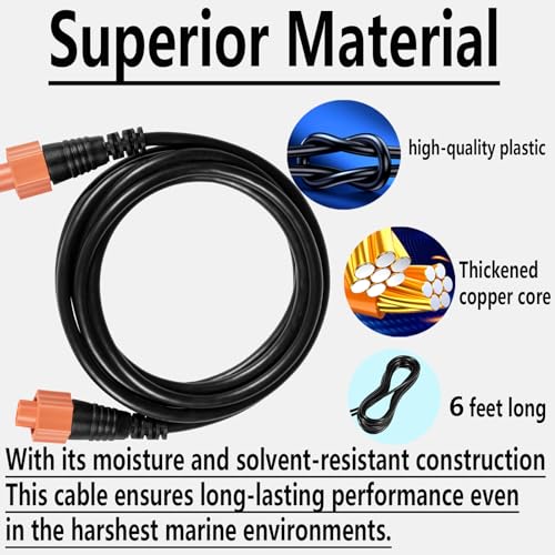 Cable Ethernet cruzado 6 ft para Lowrance Bonbo 3005.6855 miniatura 4