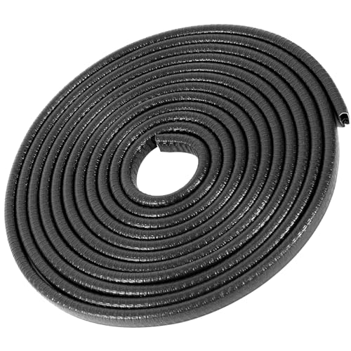 Protection Portiere Voiture 20M en Forme de U Protecteur en Caoutchouc Anti-Collision Protéger pour la Plupart des Voitures (Noir)