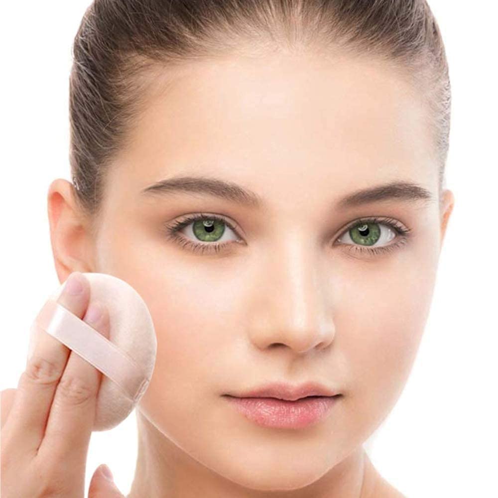 20PCS Soffio di Polvere Make Up Spugna, Spugnetta per il Trucco, Morbido Piumino da Cipria, Spugne Rotonde per Il Trucco Piumino, Soffio di Polvere Rotondo in Spugna, Soffio da Cipria Cosmetico