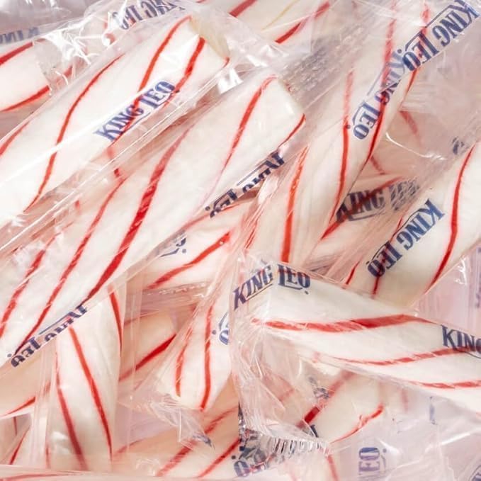 Peppermint Sticks Individually Wrapped Classic Red & White Holiday Candy Refreshing Mint Flavor Bulk Pack for Parties Gifts & Stocking Stuffer (2 Lb)