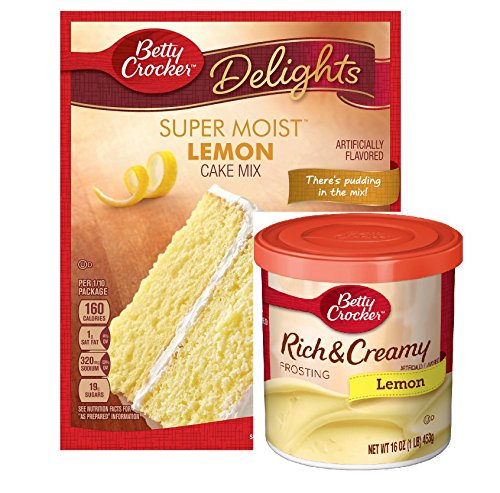 Betty Crocker Super Moist Lemon Cake Mix and Betty Crocker Rich & Creamy Lemon Frosting Bundle - 1 of Each - 2 Items. 