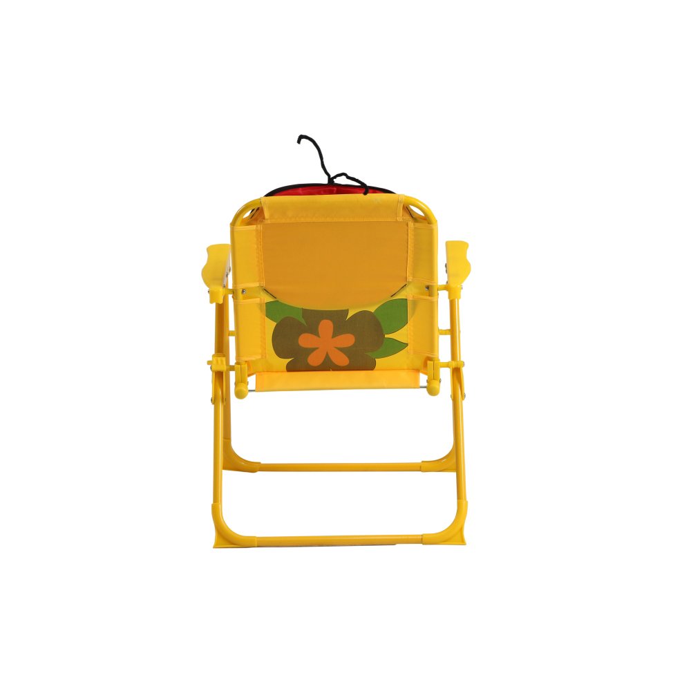 Siena Garden 672618 Marie Set pour Enfants 2 Fauteuils Pliants 1 Table + 1 Parasol Acier Motif de Coccinelle Jaune/Rouge
